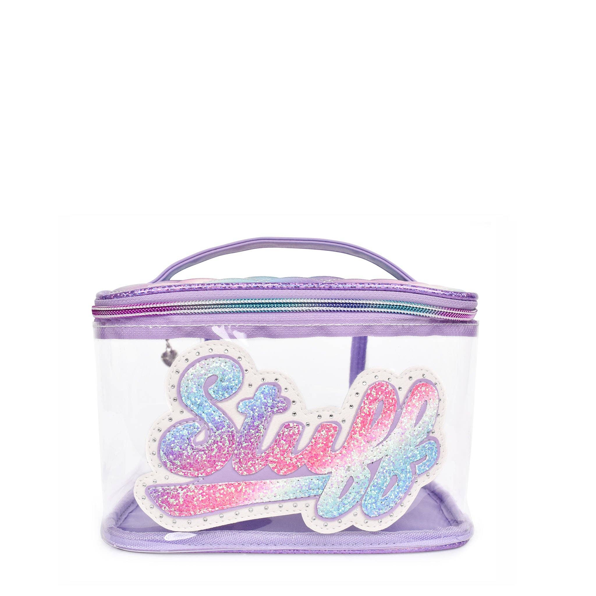 'Stuff' Glitter Clear Glam Bag