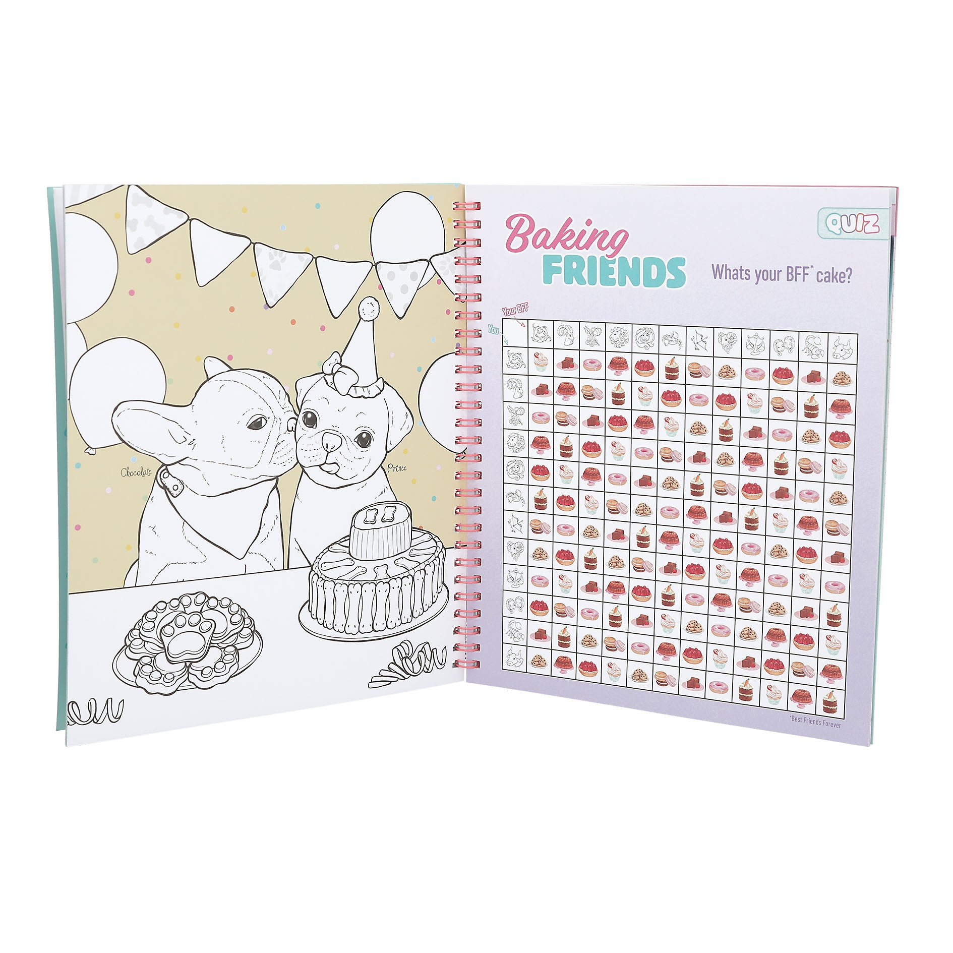 TOPModel Cake & Bake Colouring Book With Sequins