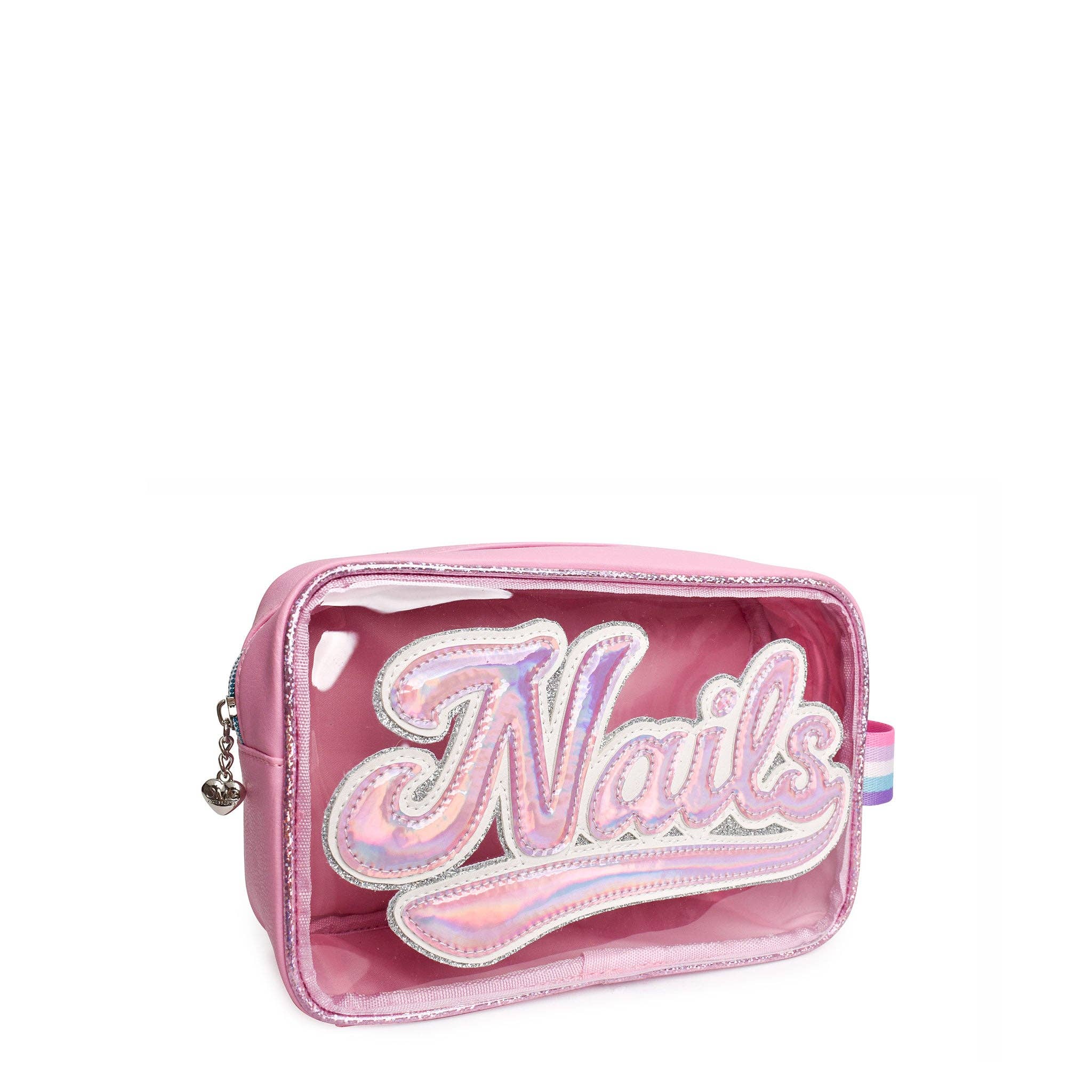 'Nails' Pastel Pink Peekaboo Pouch