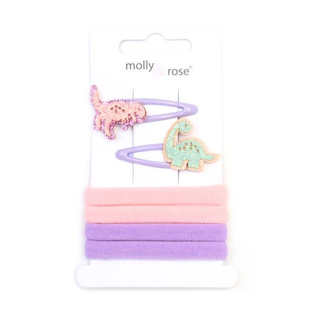 Dinosaur Motif Sleepies & Jersey Elastics Set