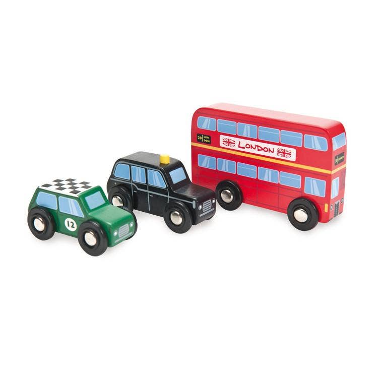 British Classics Wooden Toy Cars