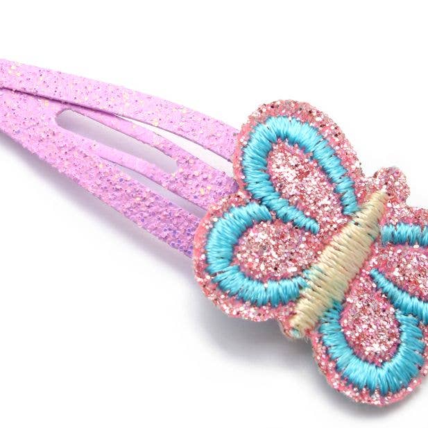 Glitter And Butterfly Hair Clip