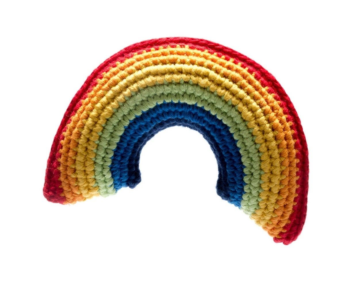 Crochet Bright Rainbow Plush Baby Soft Toy