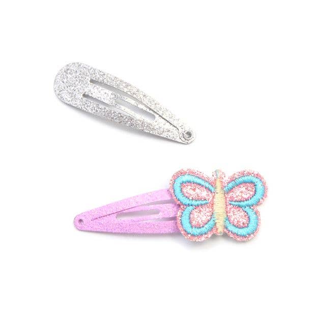 Glitter And Butterfly Hair Clip