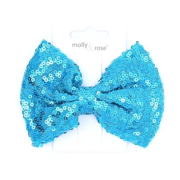 Large Sequin Bow Clip