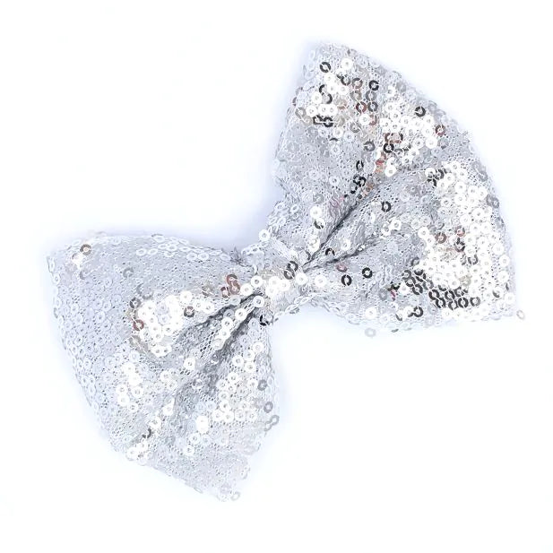 Large Sequin Bow Clip