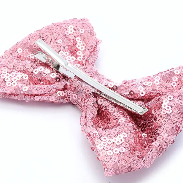 Large Sequin Bow Clip