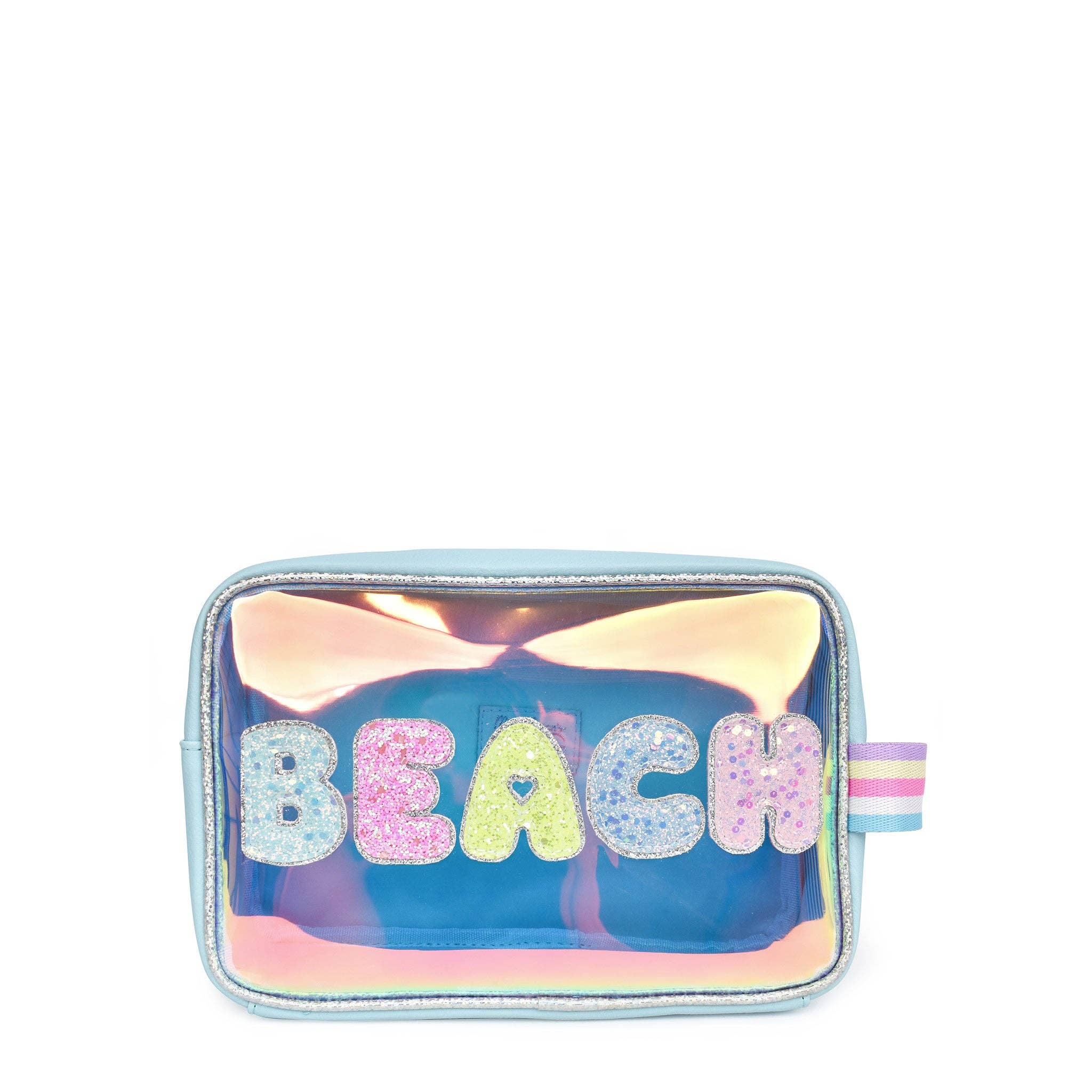 'Beach' Blue Glazed Peekaboo Pouch