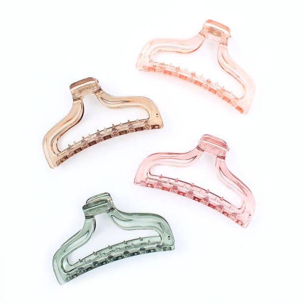 Transparent Bulldog Hair Clamps