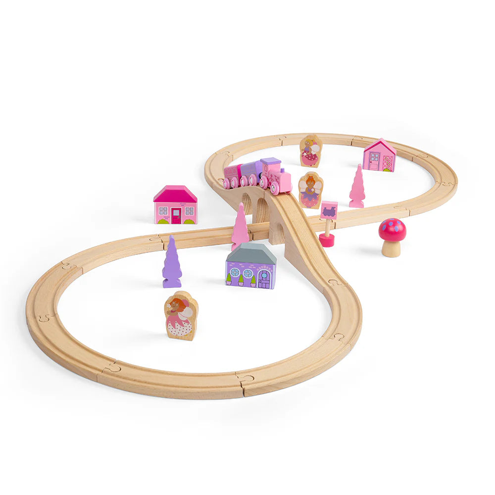 BigJigs Wooden Figure of Eight Fairy Train Set