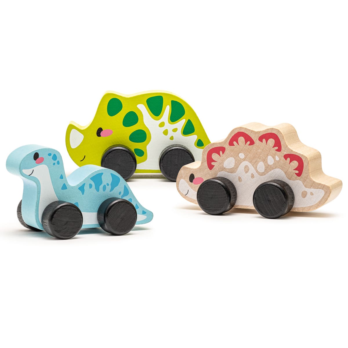 Wooden Dinosaurs on Wheels