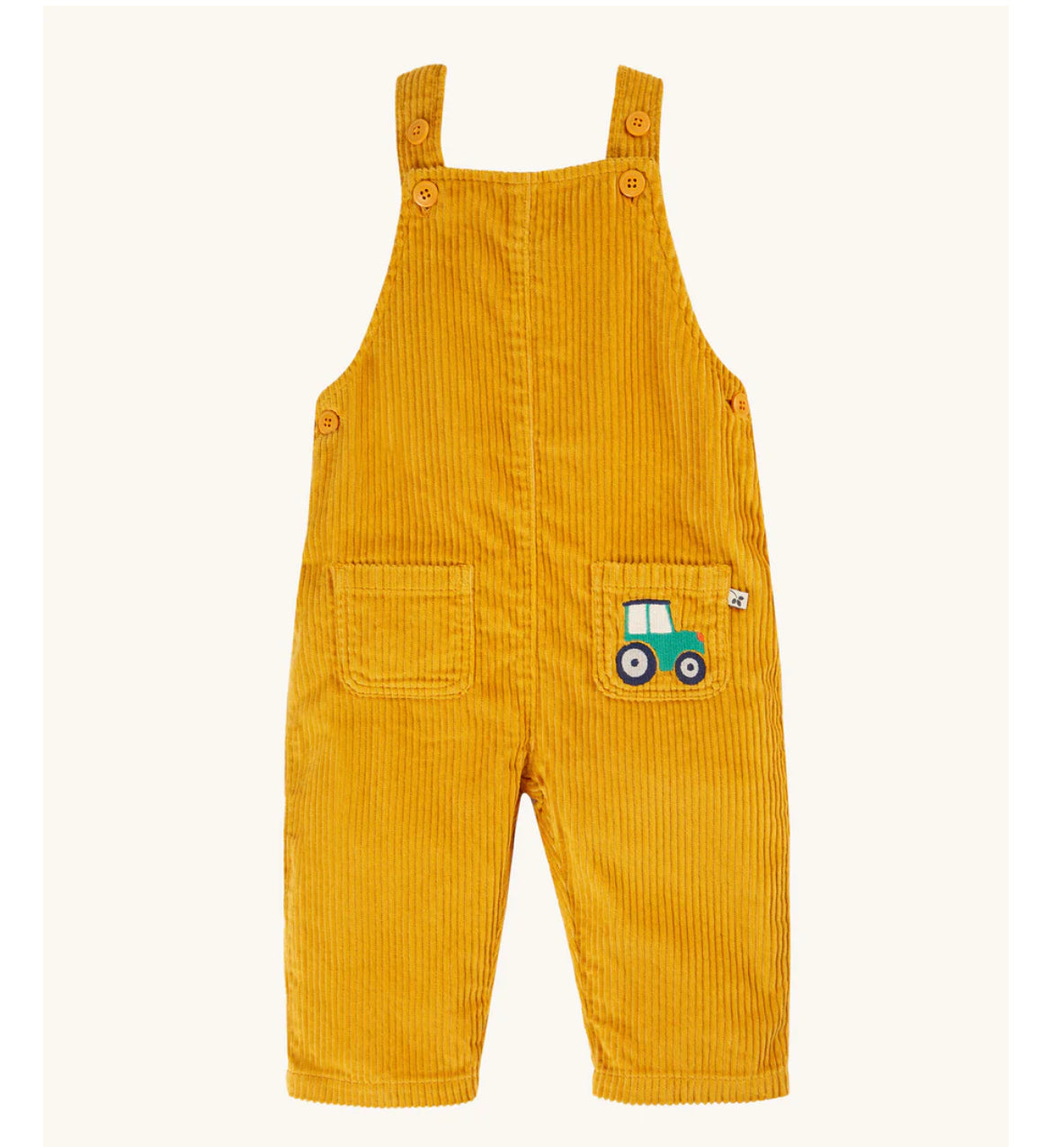 Frugi Tractor Dungarees & Navy Vest Outfit