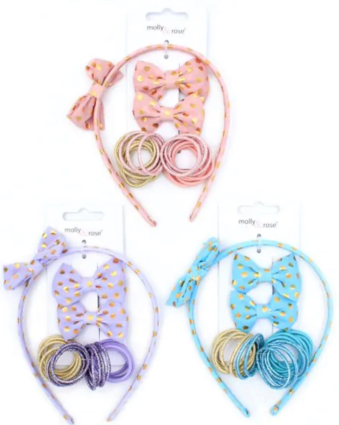 Bow Aliceband, Clips and Bobbles Set