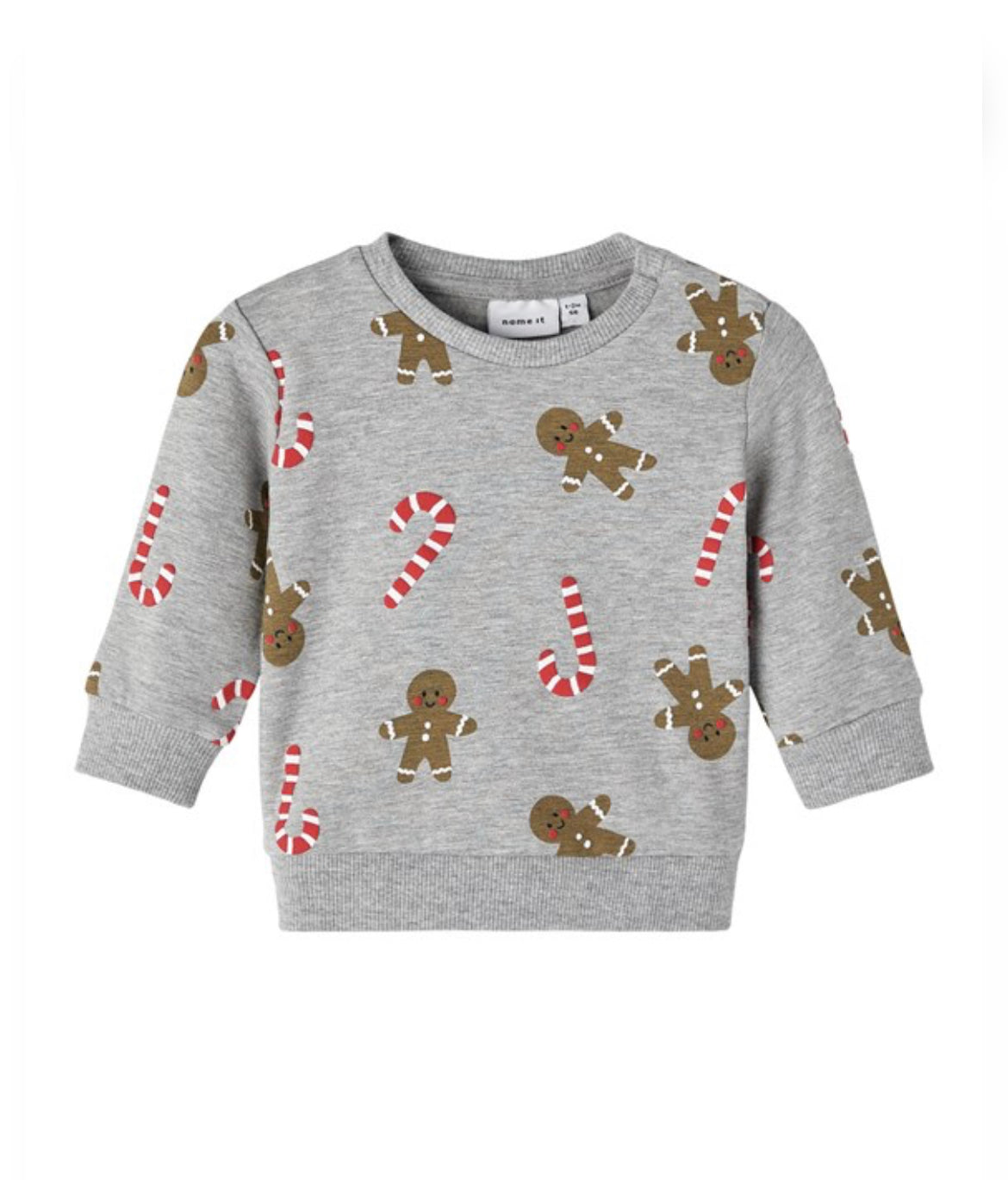 Name It Gingerbread and Candy Canes Christmas Sweater