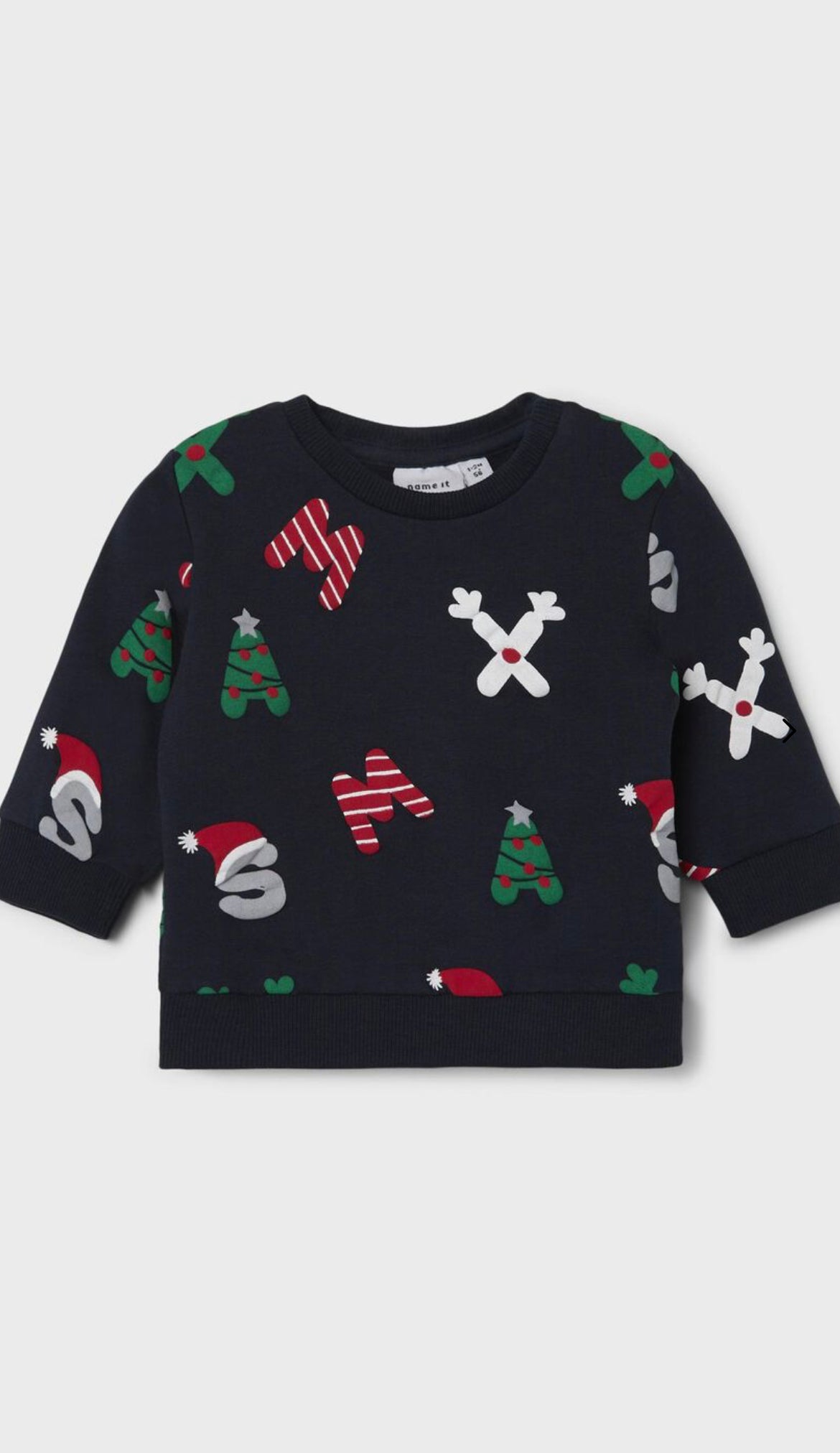 Name It Navy Christmas Sweater