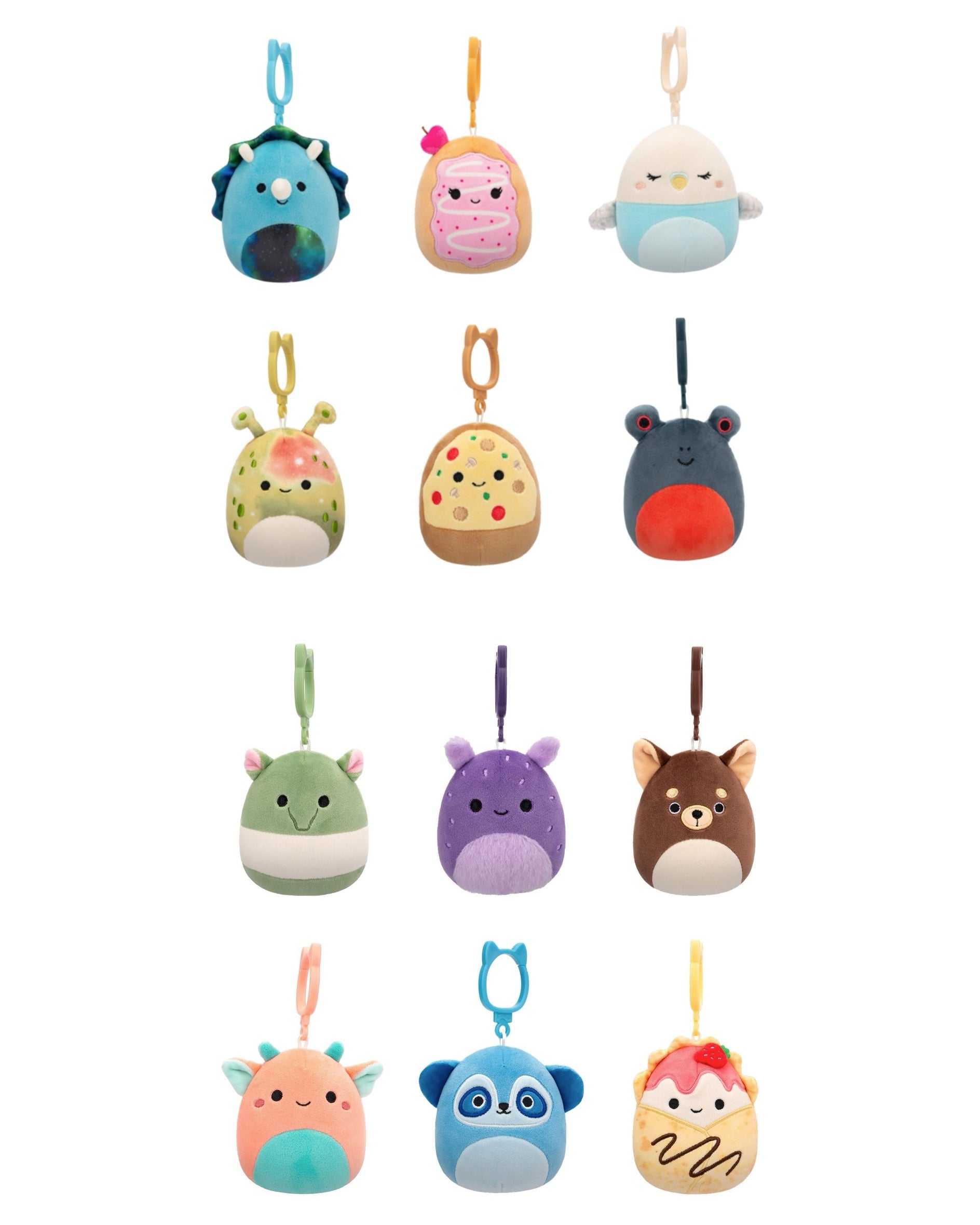 Squishmallows 3.5" Mini Clip-Ons Keychains