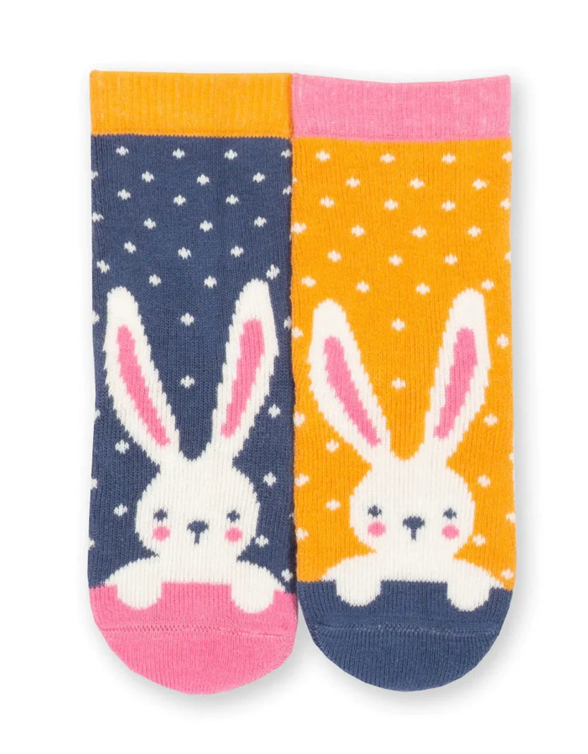 Organic Cotton Grippy Socks - Bunny Rabbits