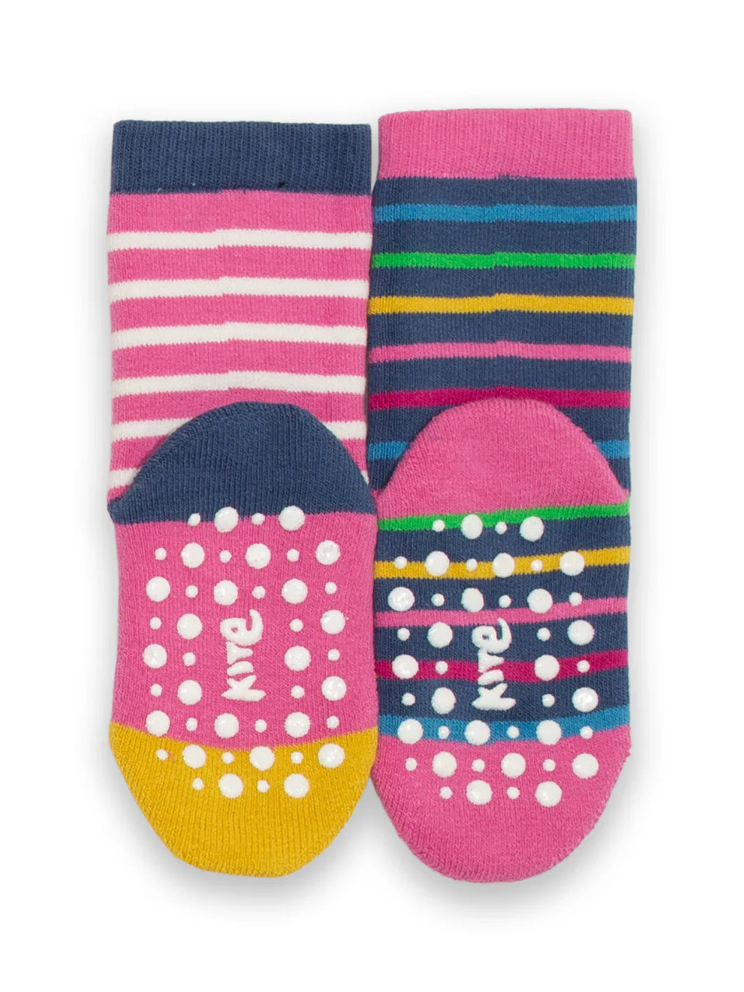 Organic Cotton Grippy Socks - Pink Tiger