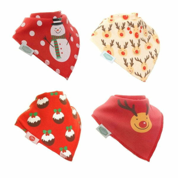 Ziggle 4pk Christmas Bib Set