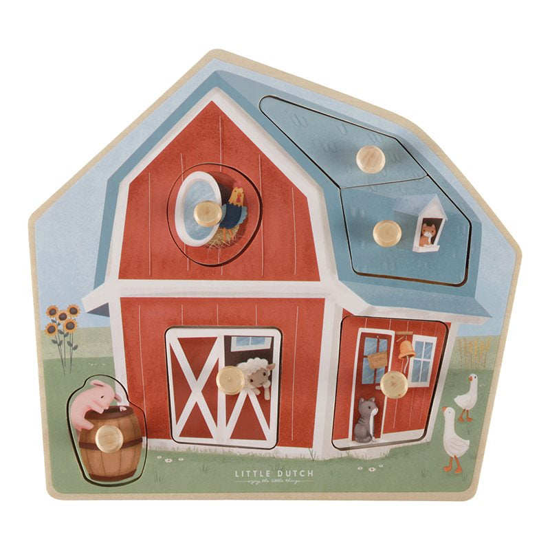 Little Dutch - Wooden Farm Peg Puzzle