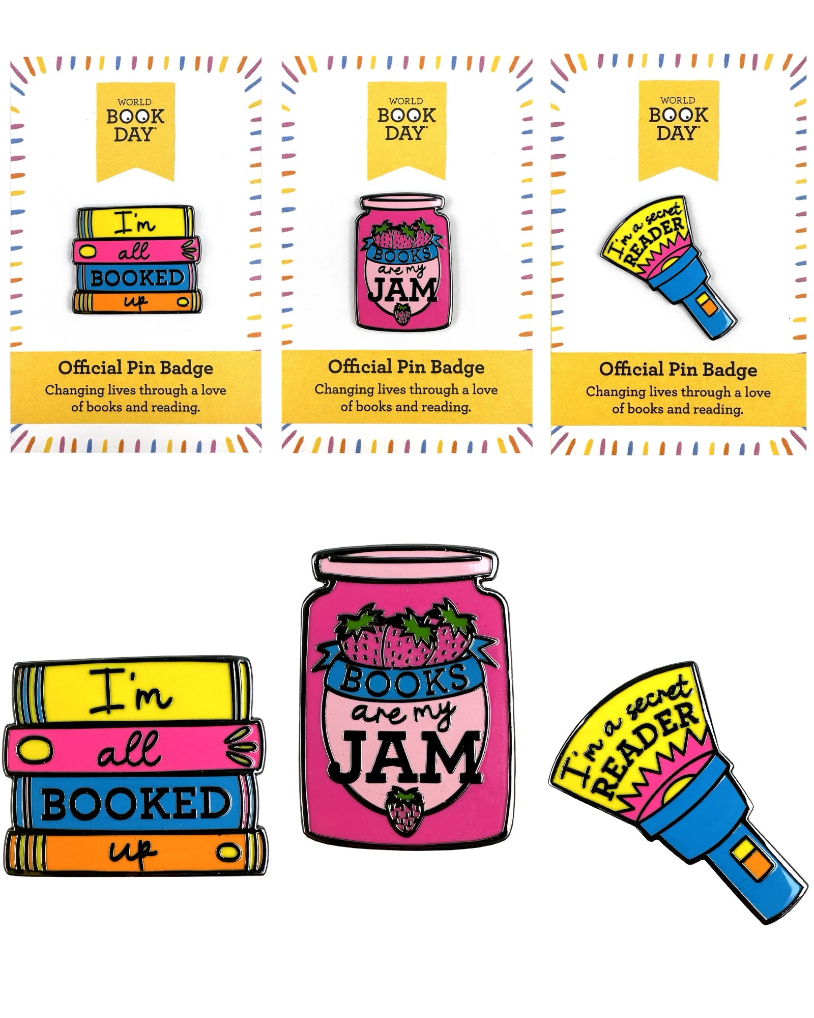 World Book Day Fundraising Pins