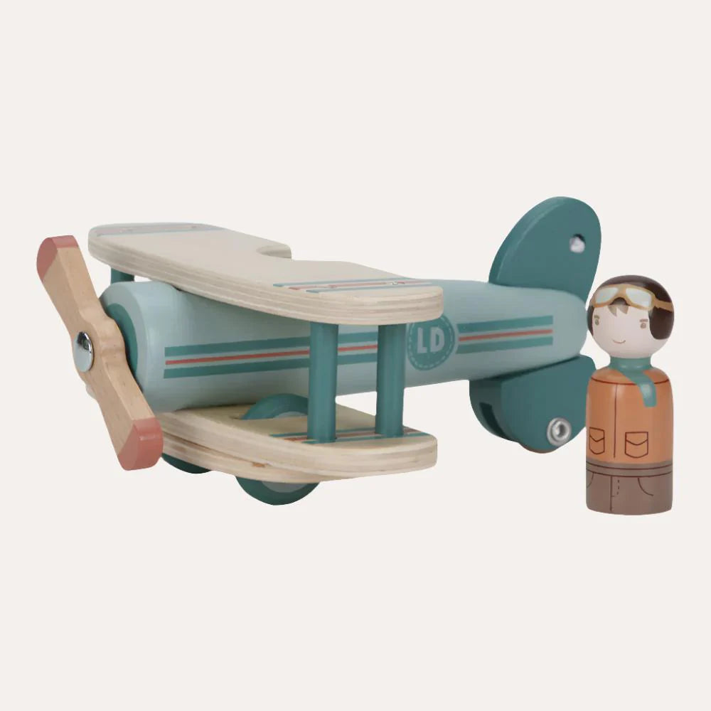 Little Dutch - Wooden Aeroplane and Pilot