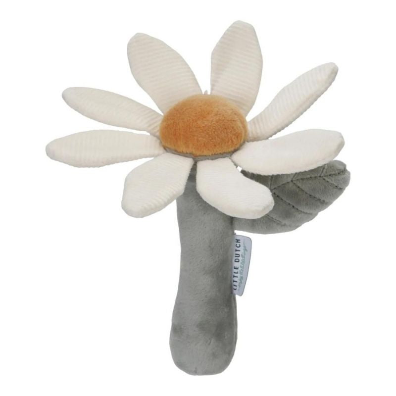 Little Dutch - White Daisy Flower Rattle