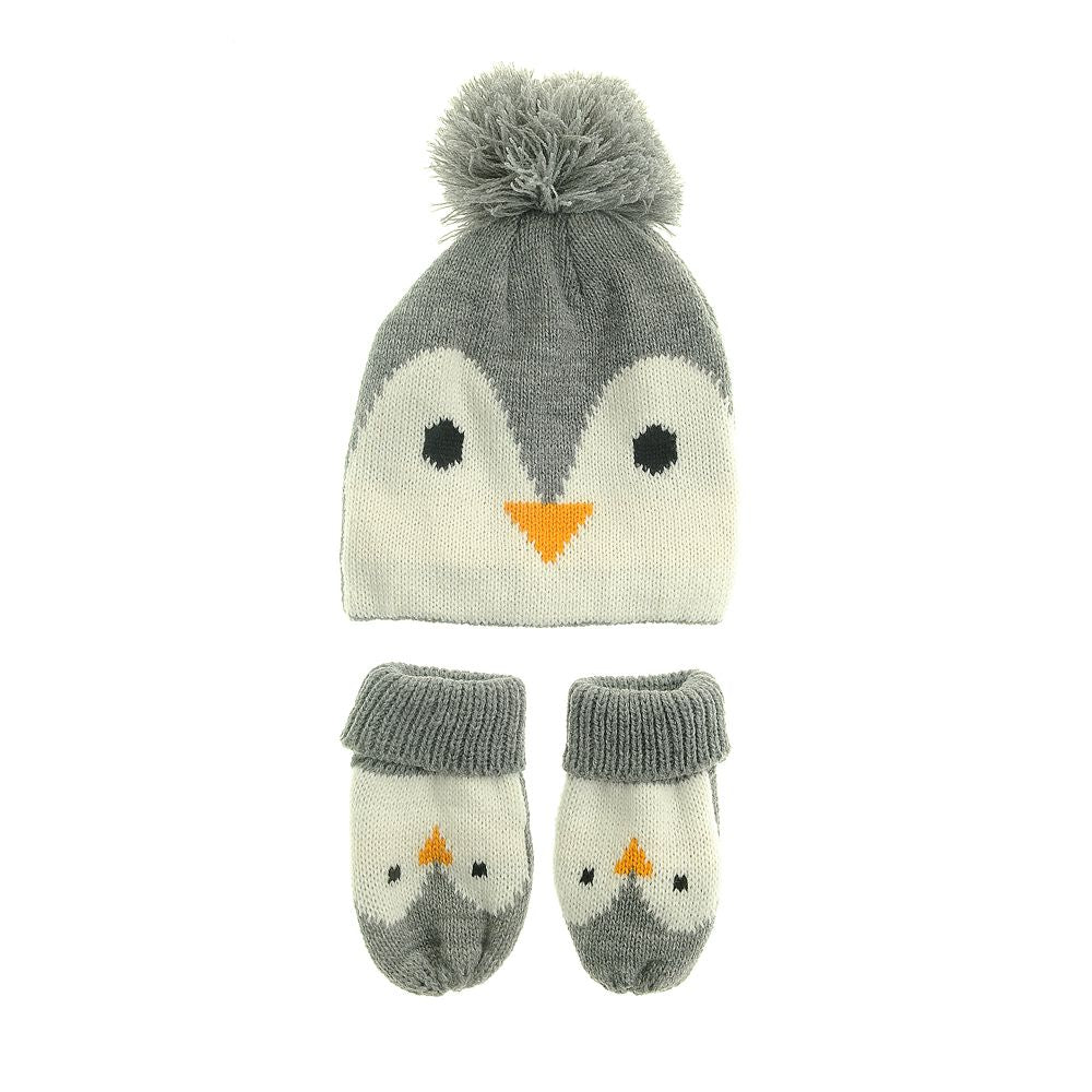 Penguin Hat and Mittens Set