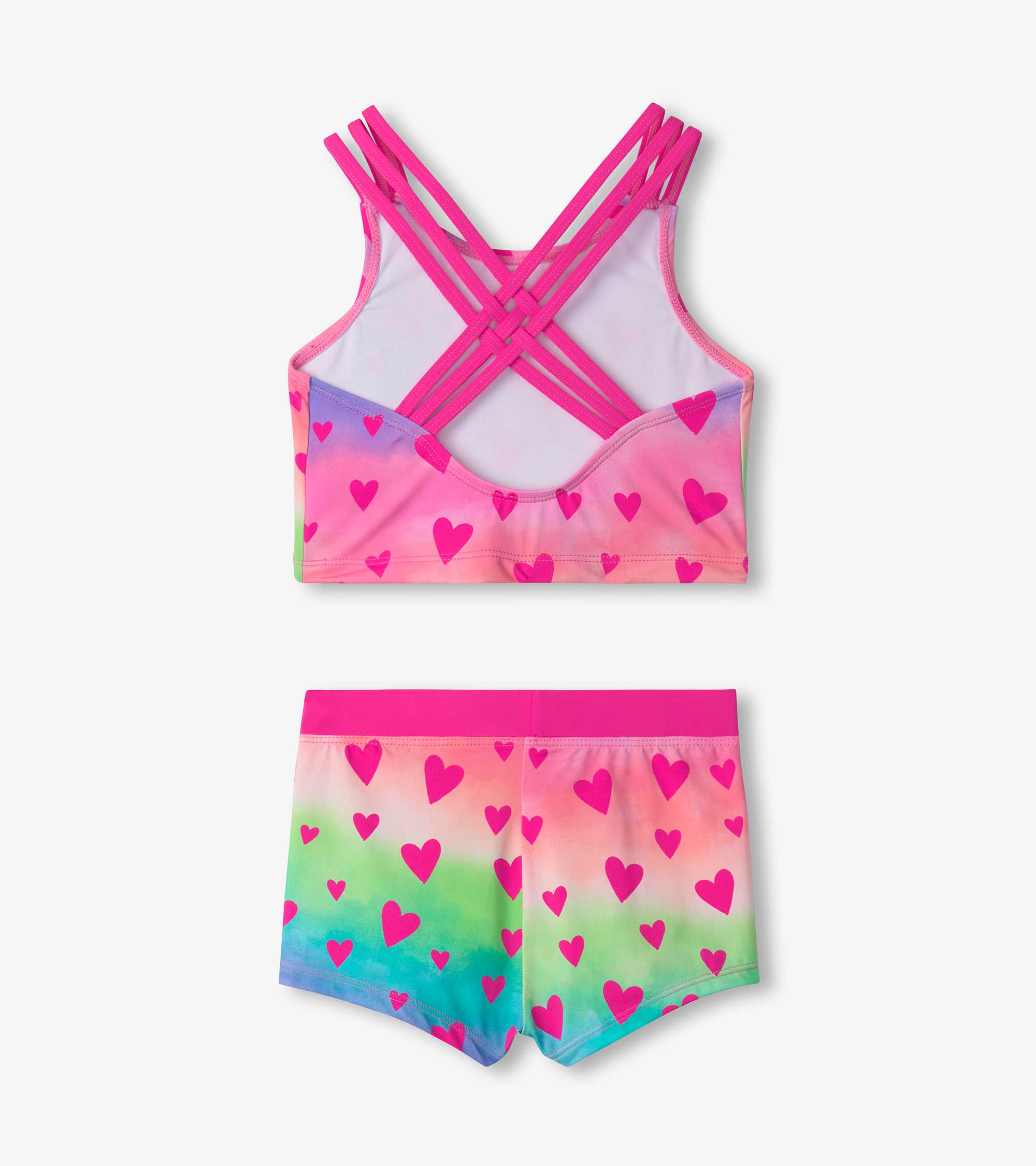 Hatley Hearts Two-Piece Shorts Swimsuit