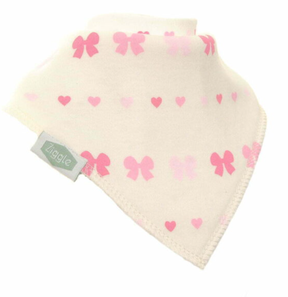 Hearts and Bows Design Bib