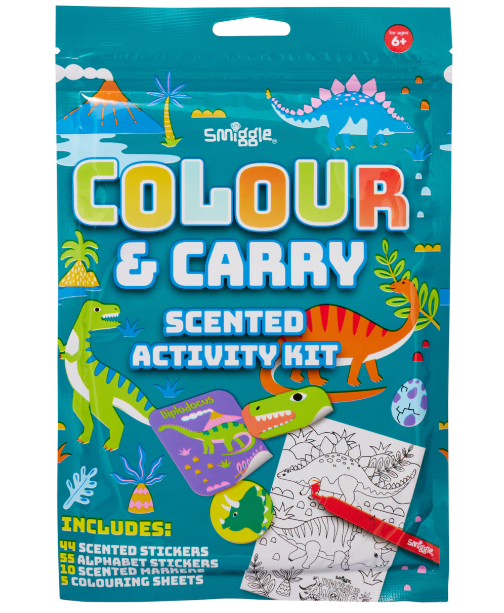 Dinosaur Mini Colour & Carry Scented Kit