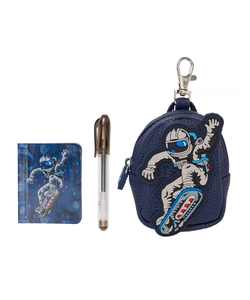 Smiggle - Mini Pen, Notepad & Keyring Purse - Skater