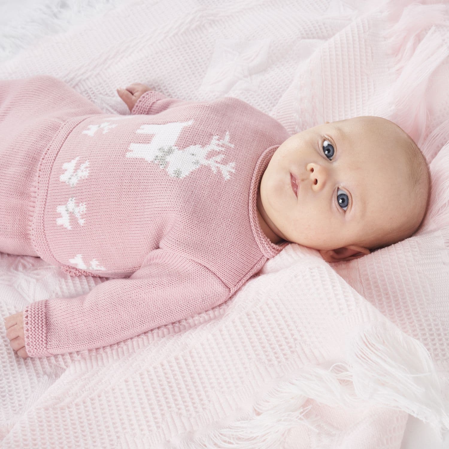 Pink Knitted Reindeer Outfit