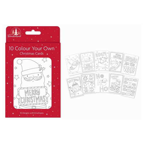 Colour Your Own Christmas Cards 10pk