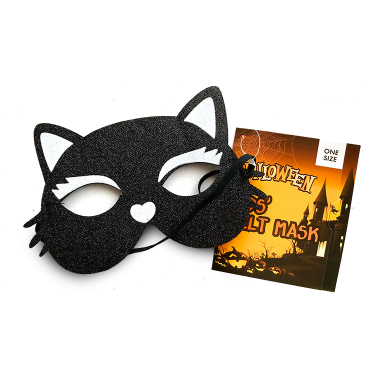 Black Cat Felt Mask