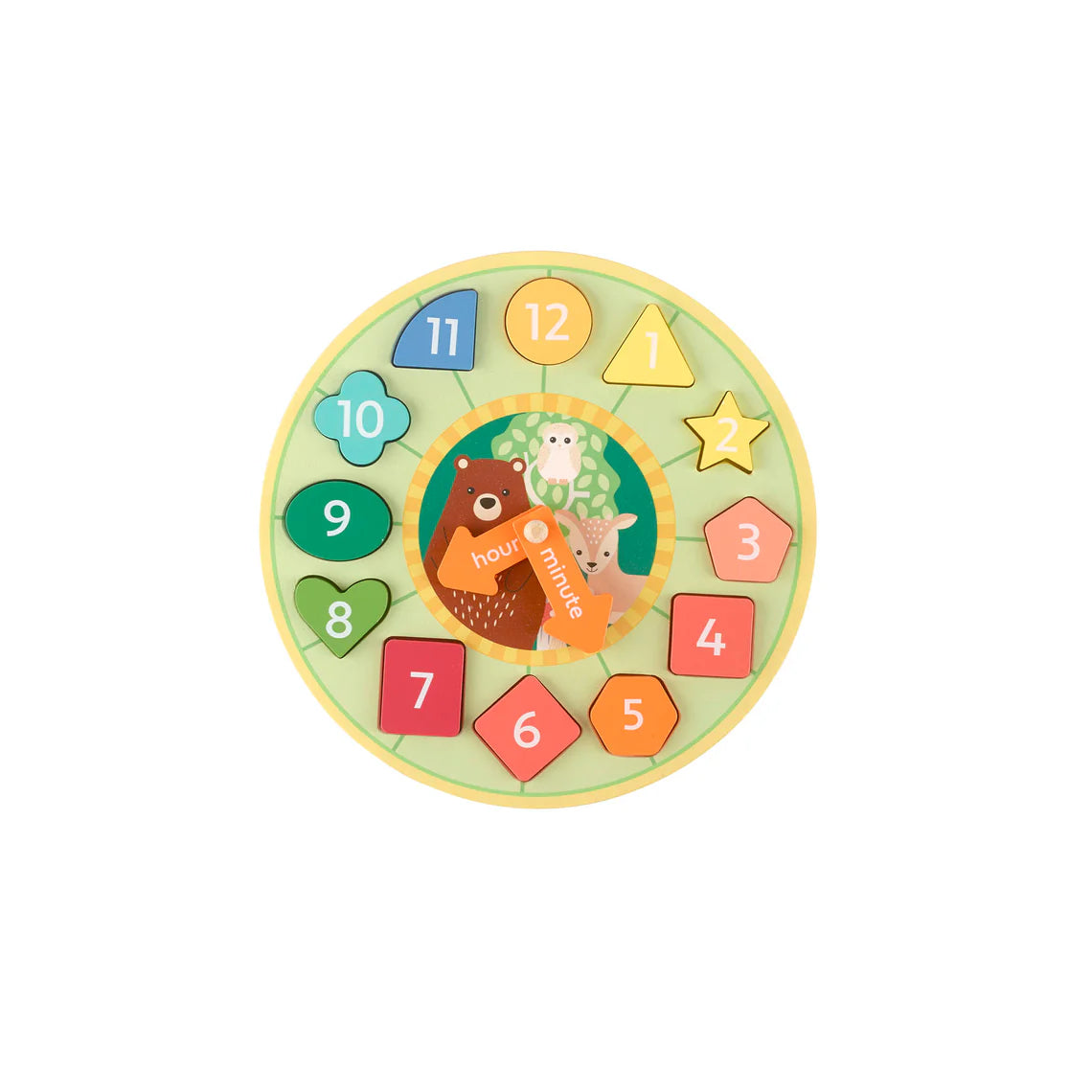 Orange Tree Toys - Woodland Shape Sorting Clock