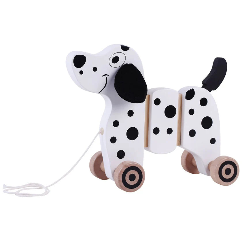 Dalmatian Dog Pull-Along Wooden Toy