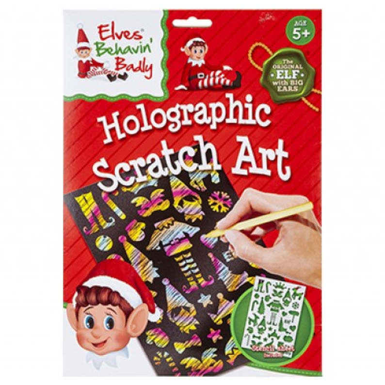 Christmas Elf Holographic Scratch Art