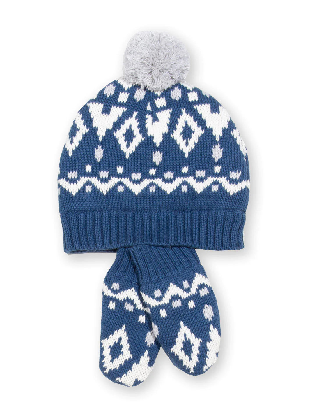 Kite Navy Fair Isle Design Hat and Mittens