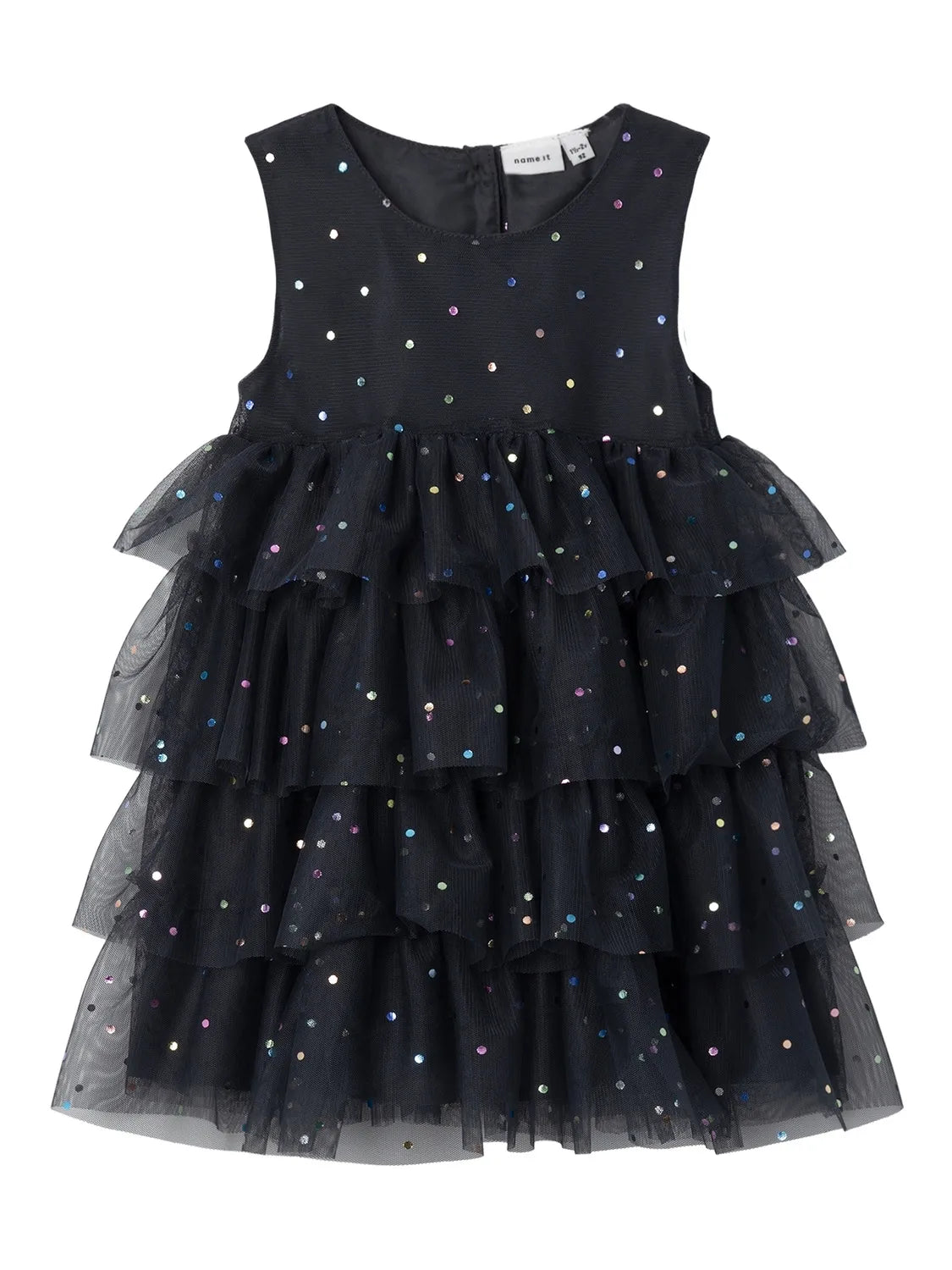 Dark Sapphire Sparkle Dots Party Dress