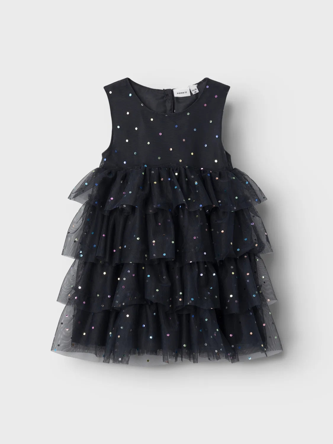 Dark Sapphire Sparkle Dots Party Dress