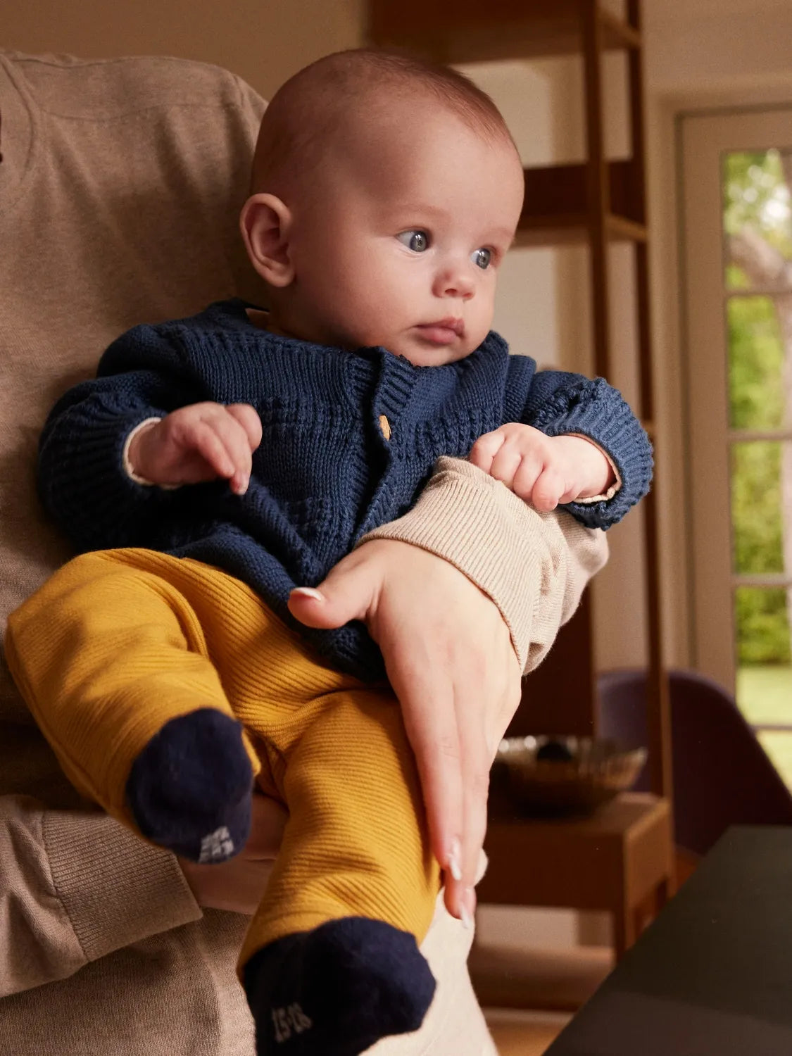 Organic Cotton Cardigan - Navy