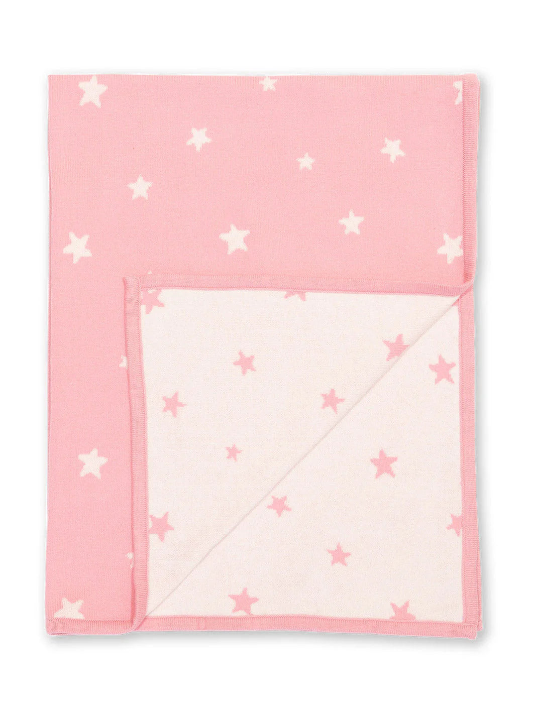 Organic Cotton Pink Stars Baby Blanket