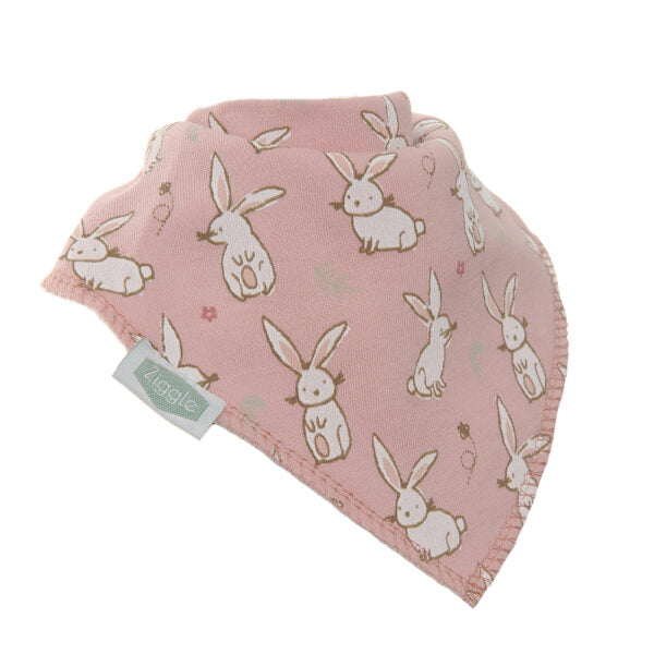 Ziggle Pink Bunnies Design Bib