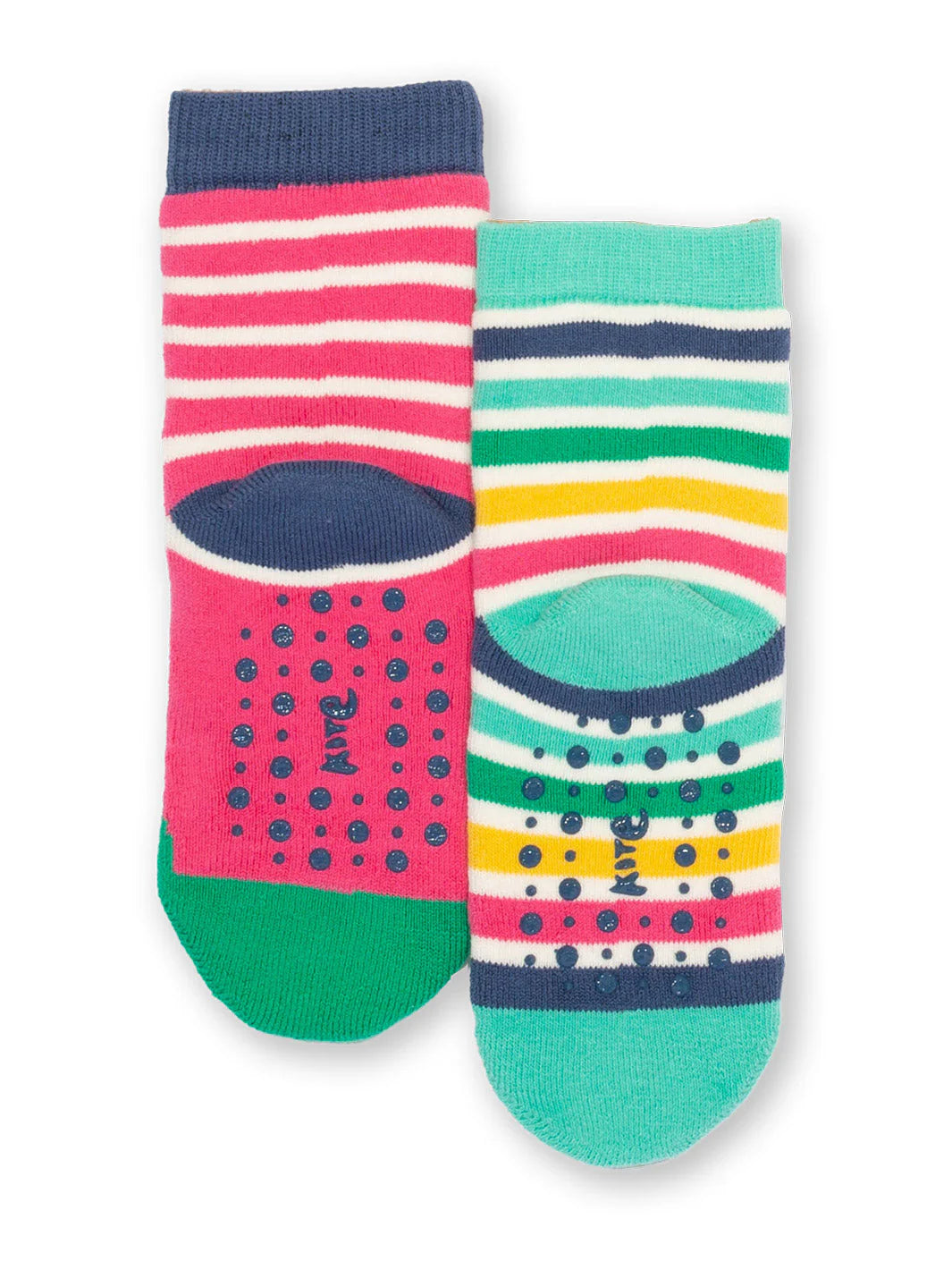 Organic Cotton Grippy Socks - Pink Froggy Face