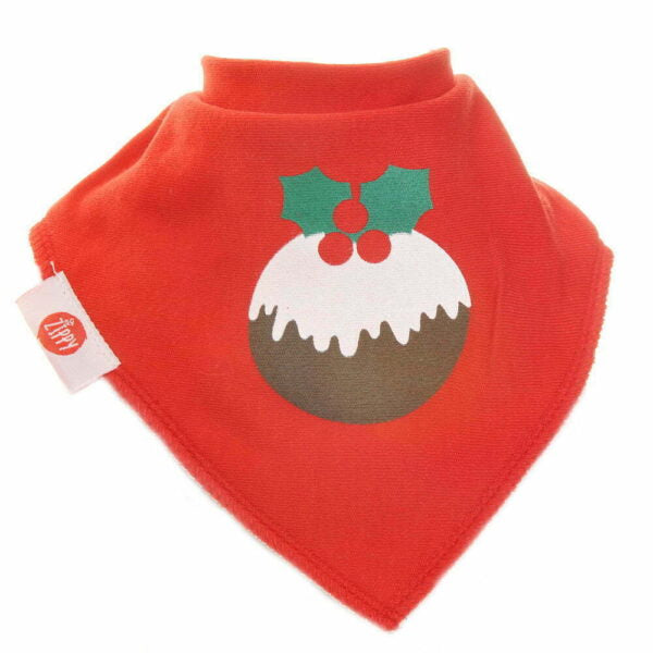 Red Christmas Pudding Bib