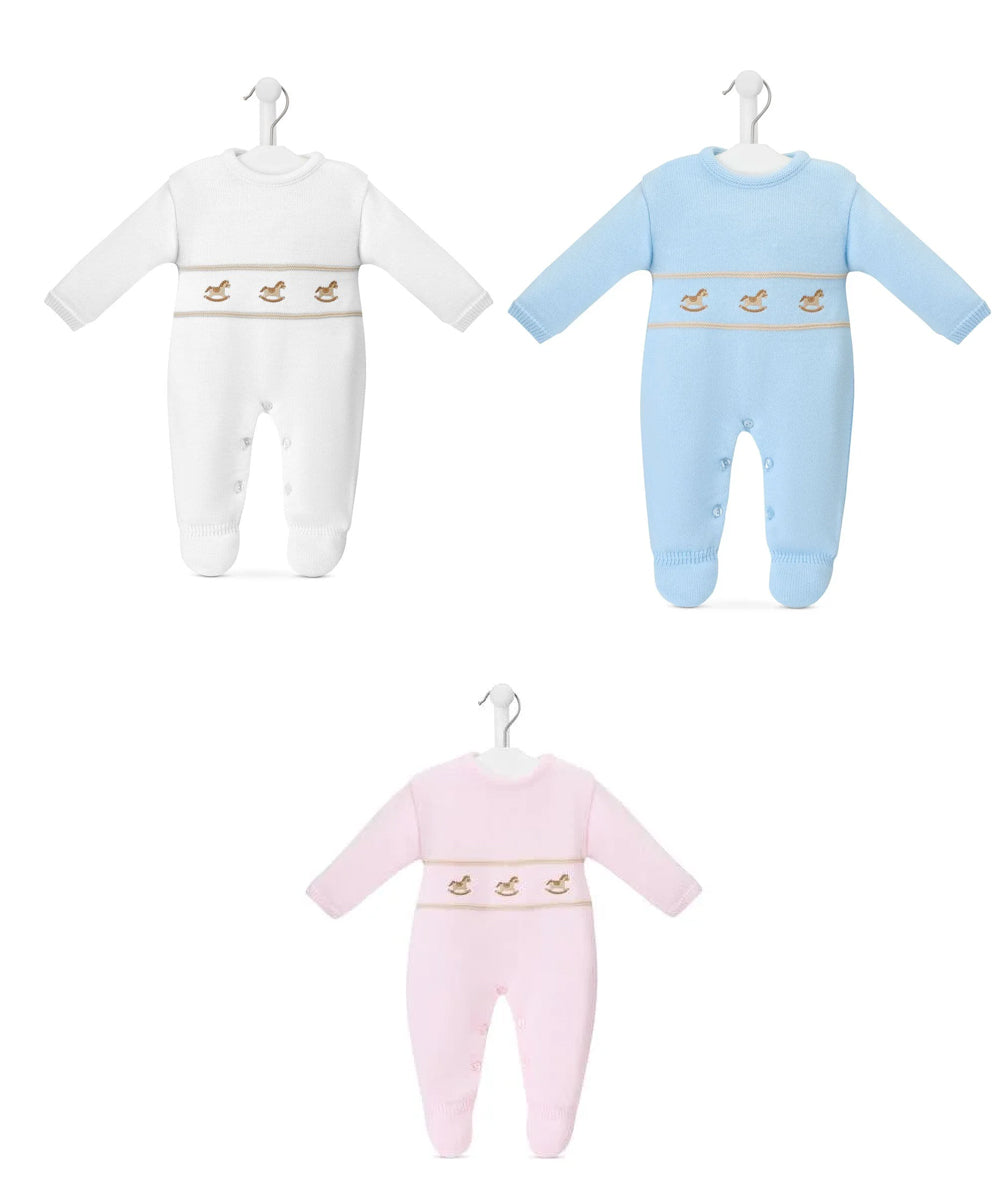 Knitted Rocking Horse Rompers